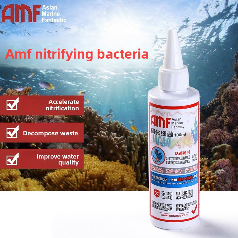Marine Aquarium Bacteria - AMF Nitrifying Bacteria Aquarium Supplement, Water