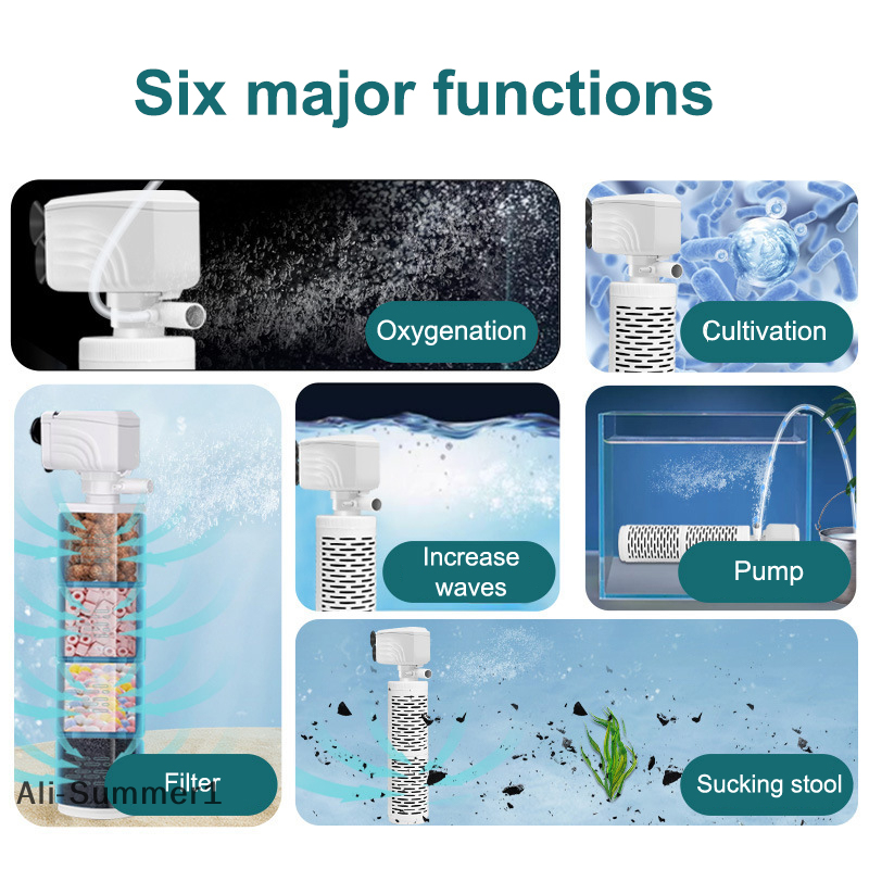 【E】3 In 1 Aquarium Filter Pump - Marine Aquarium Water Change recensione e prezzo