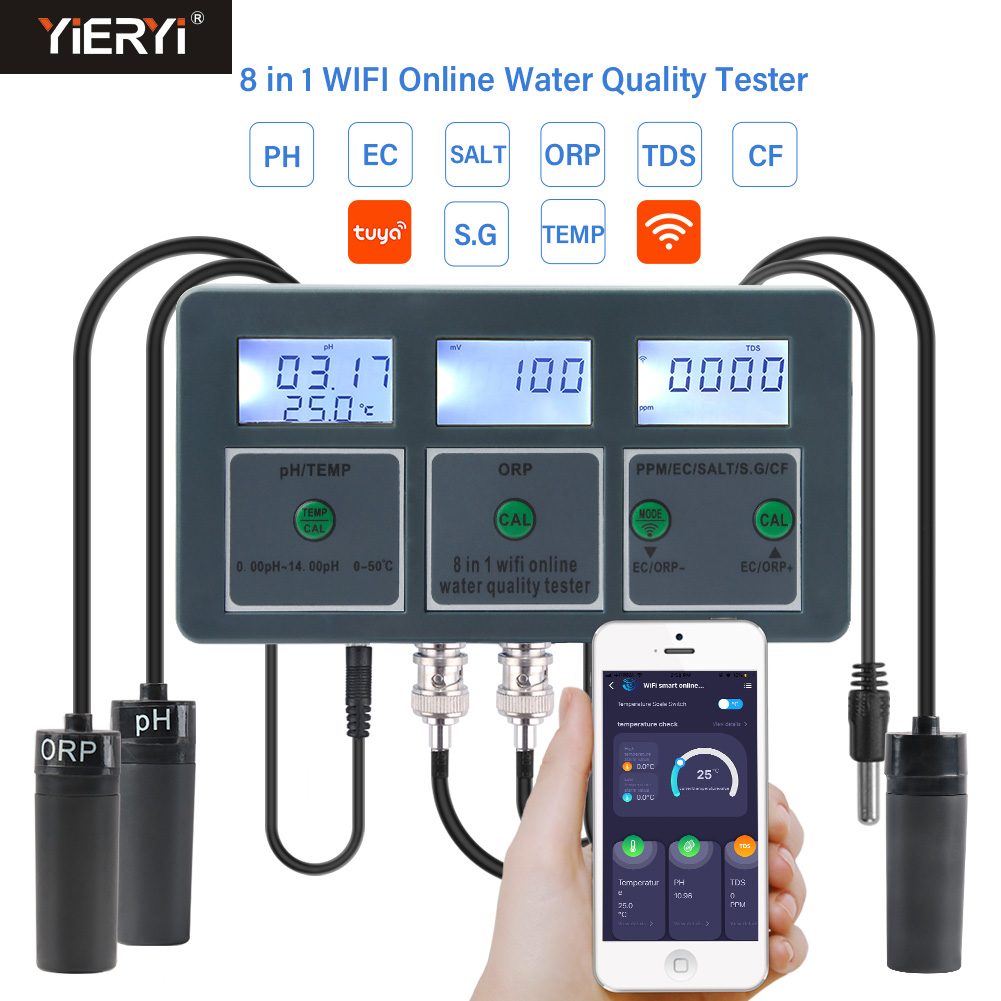 WiFi Tuya Smart PH Meter Data  - Marine Aquarium Water Analyzer recensione e prezzo