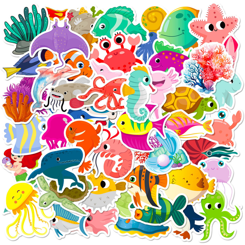 50Pcs Marine Life Stickers - C - Aquarium And Marine recensione e prezzo