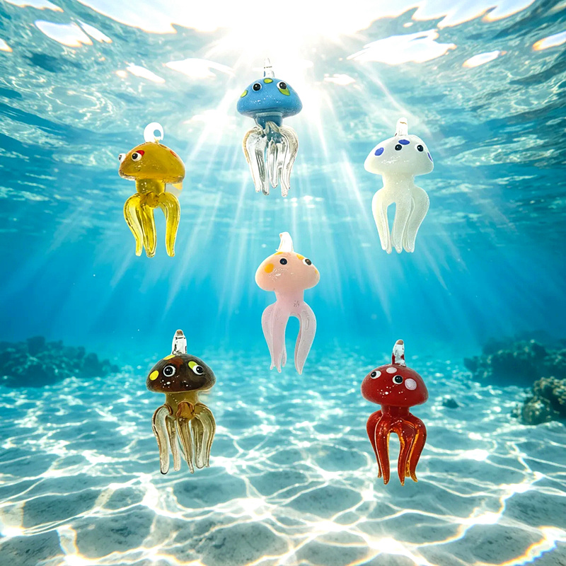 Colorful Mini Jellyfish Glass  - Aquarium And Marine recensione e prezzo