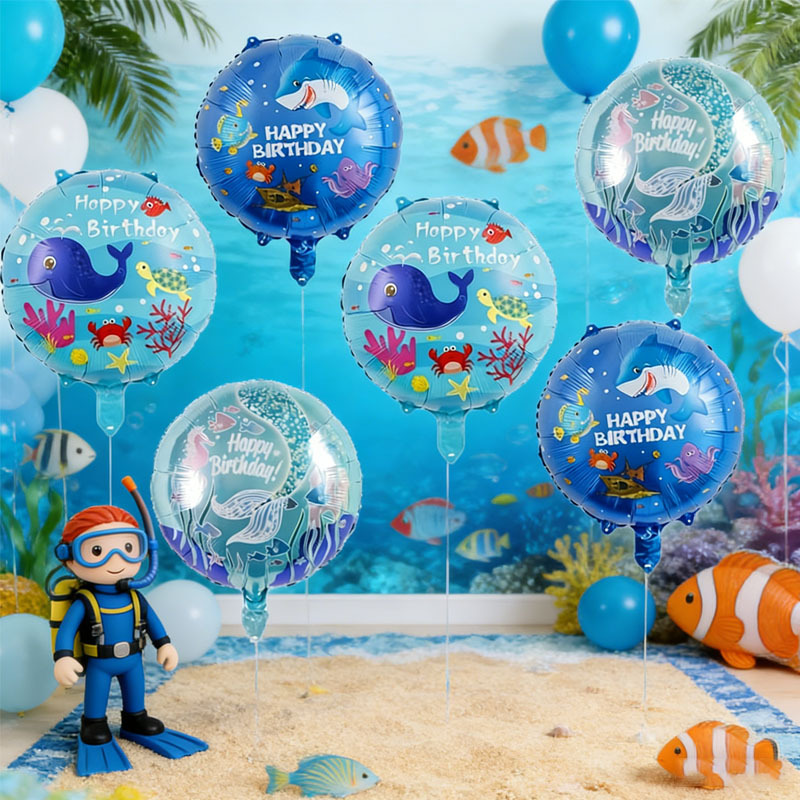 6pcs Ocean Theme Party Balloon - Marine Aquarium Decorations recensione e prezzo
