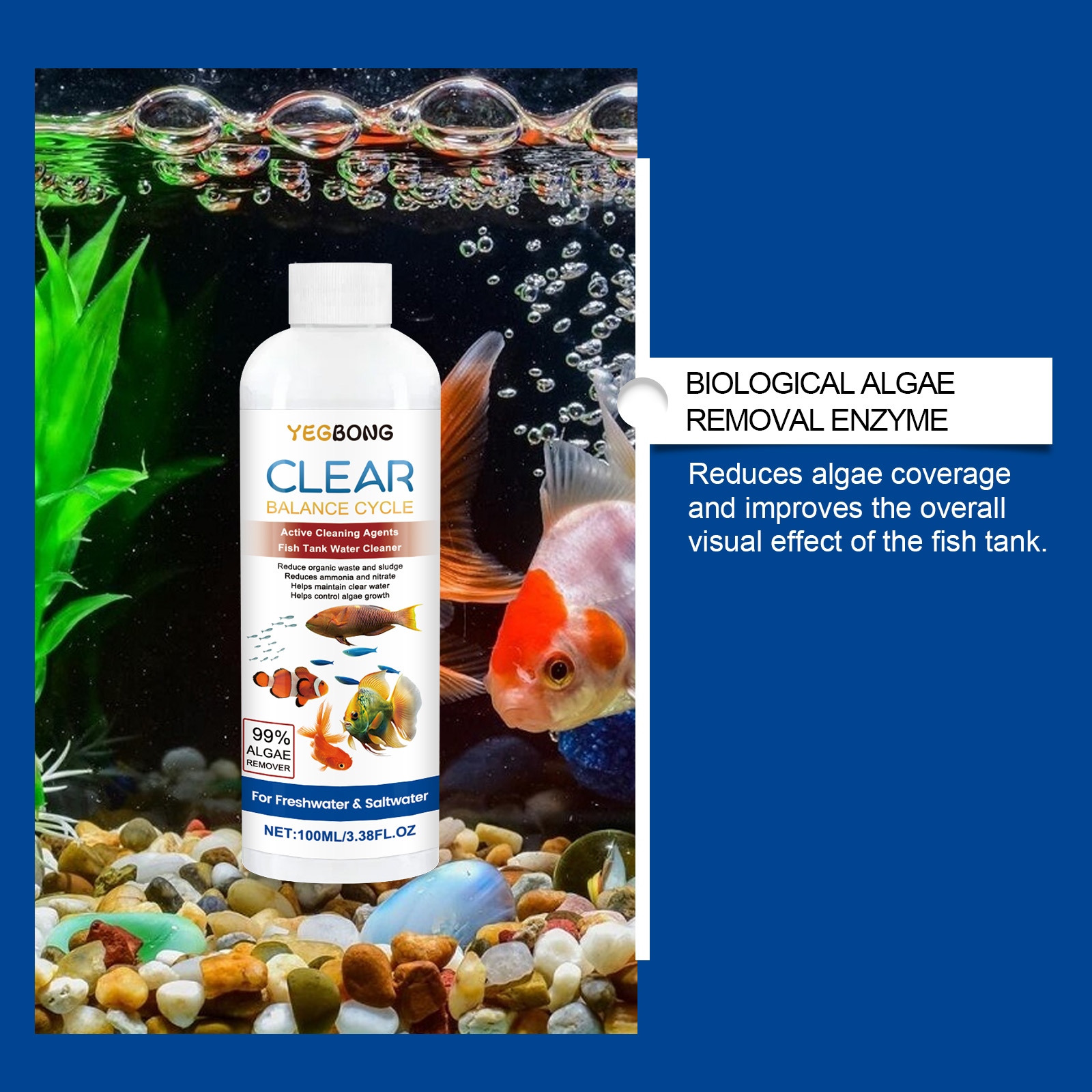 Aquarium Water Clarifier 100ml - Marine Aquarium Bacteria recensione e prezzo