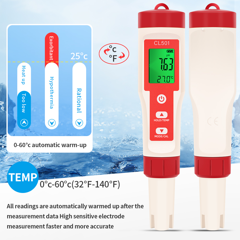 PH/CL2/H2/ORP/Temperature Mete - Marine Aquarium Water Analyzer recensione e prezzo