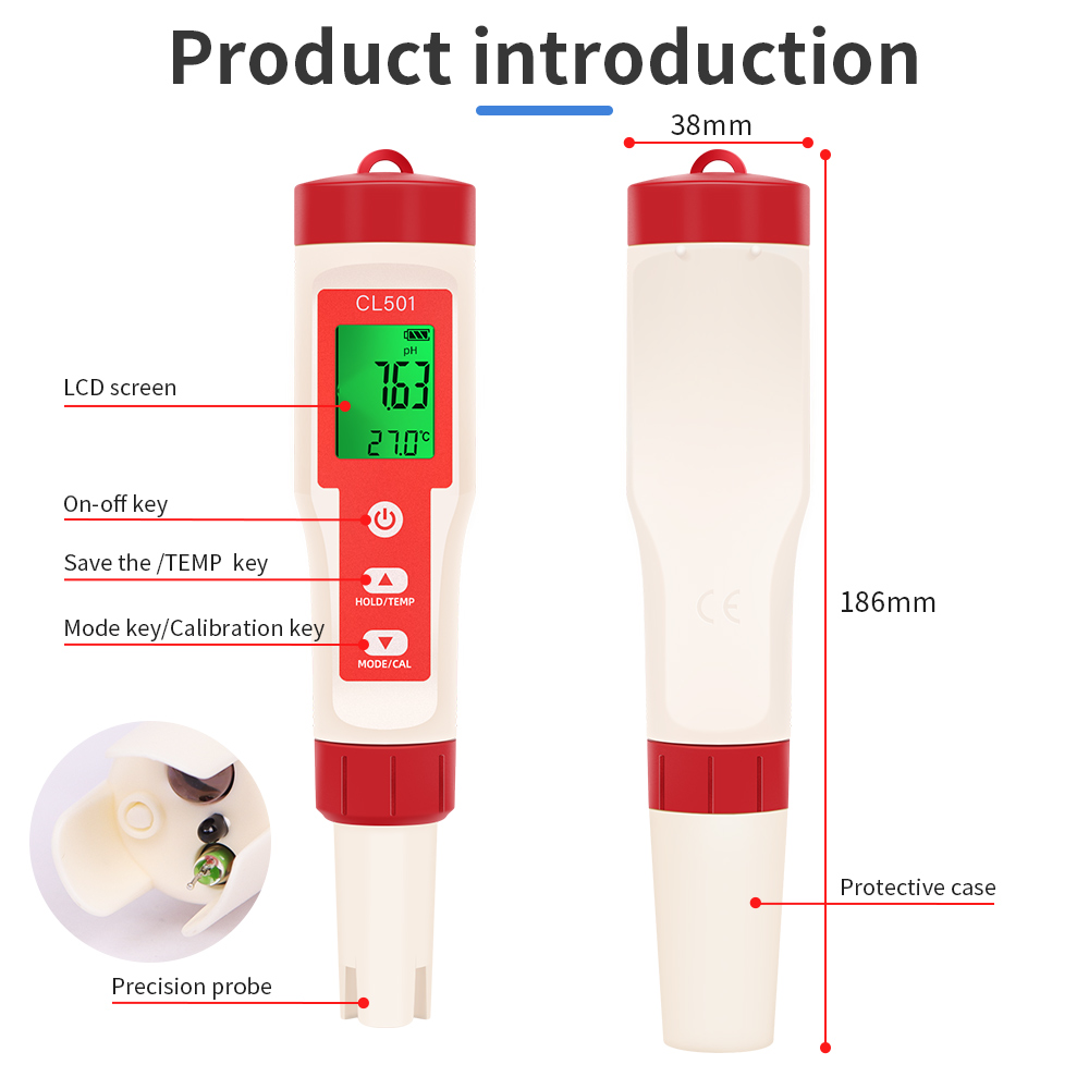PH/CL2/H2/ORP/Temperature Mete - Marine Aquarium Water Analyzer recensione e prezzo