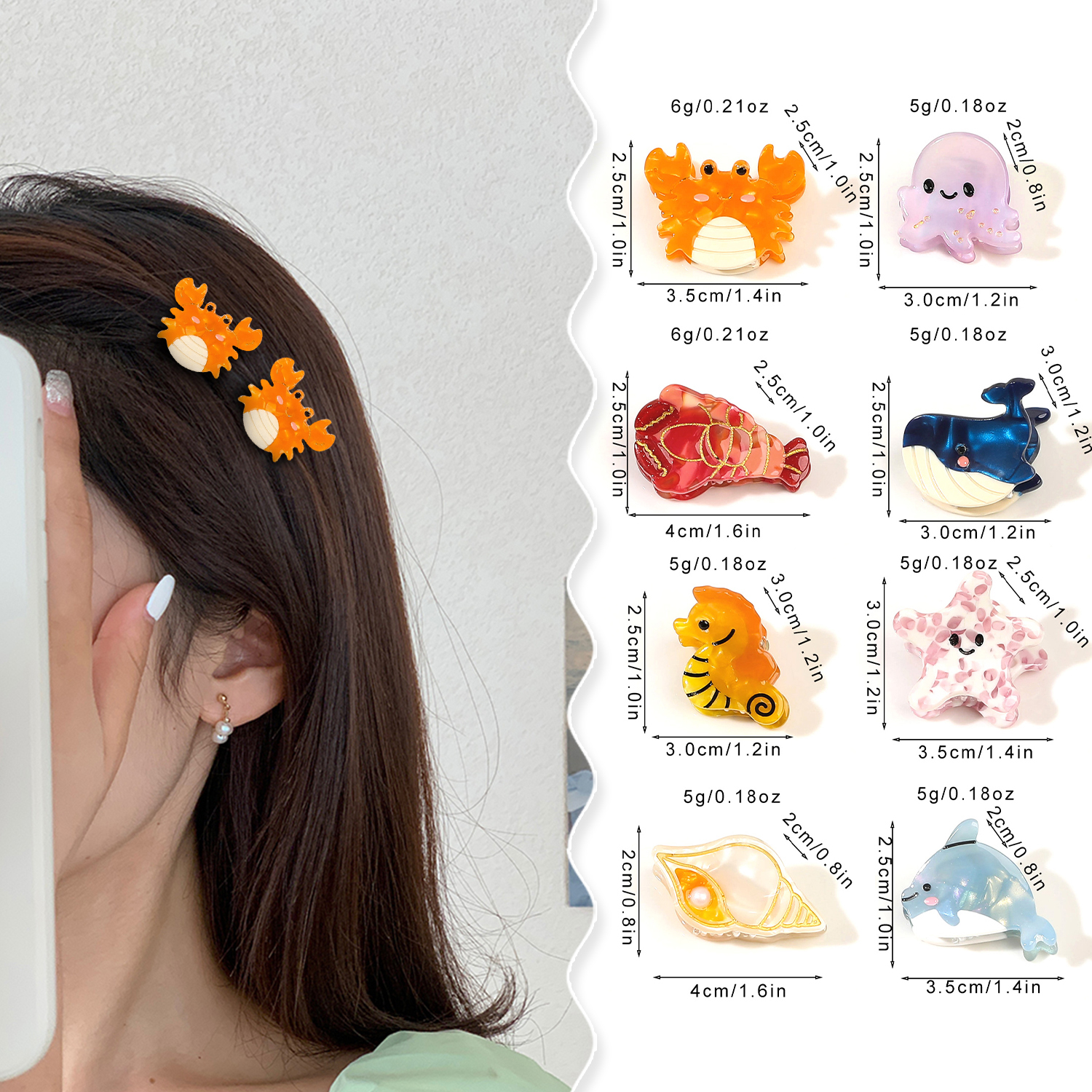 2PCS Acetate Ocean Animal Hair - Marine Aquarium Decorations recensione e prezzo