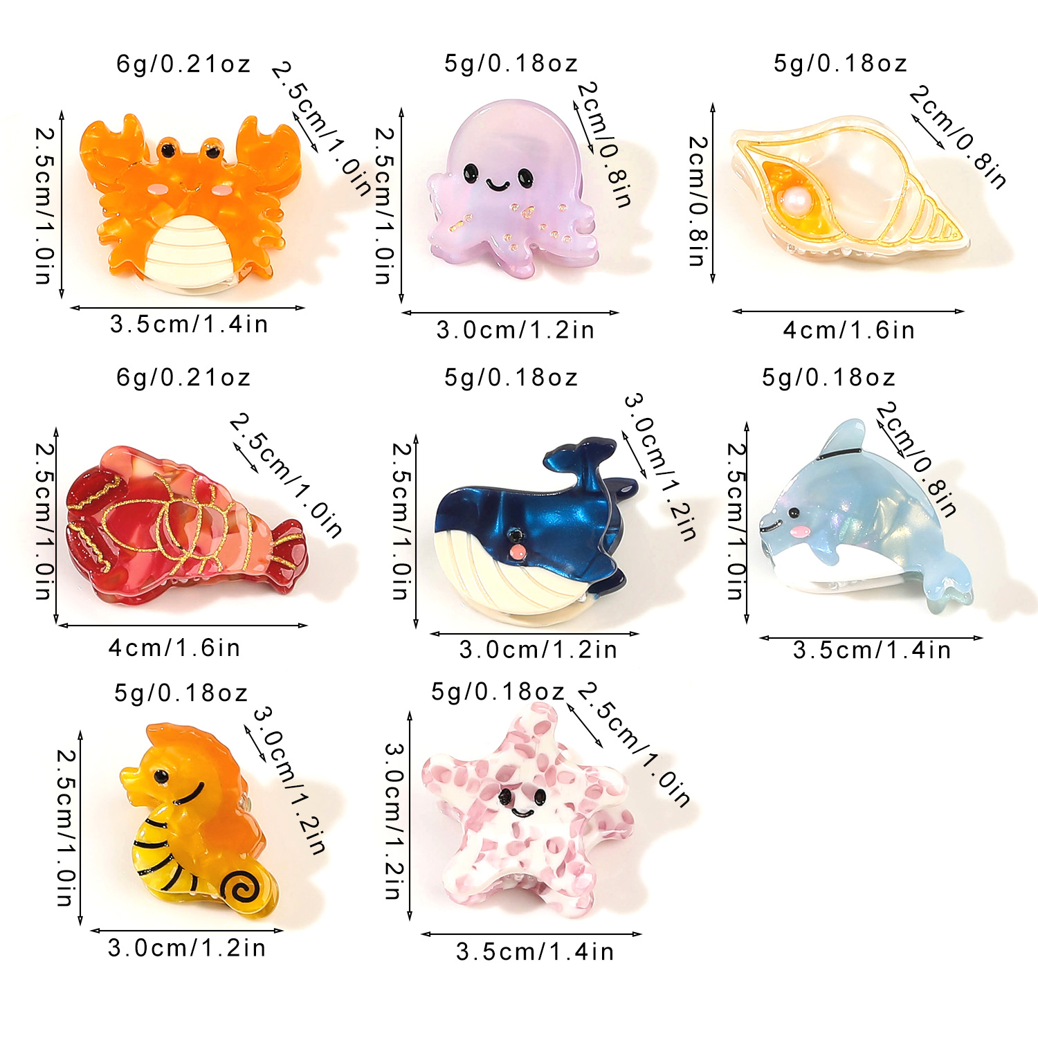2PCS Acetate Ocean Animal Hair - Marine Aquarium Decorations recensione e prezzo