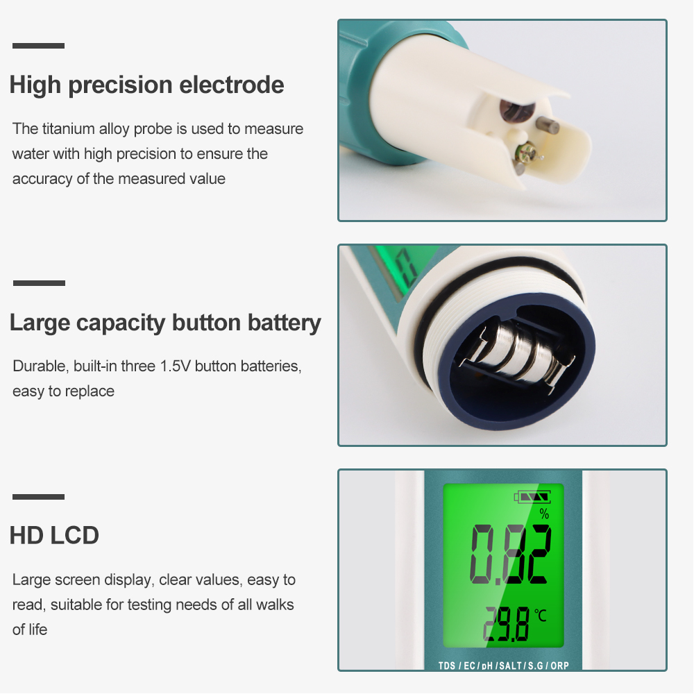 7 in 1 PH TDS EC ORP Salinity  - Marine Aquarium Water Analyzer recensione e prezzo