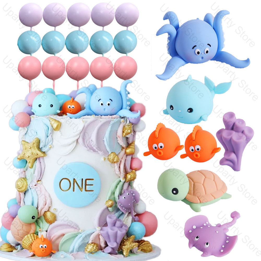 22Pcs Sea Animals Cake Toppers - Marine Aquarium Decorations recensione e prezzo