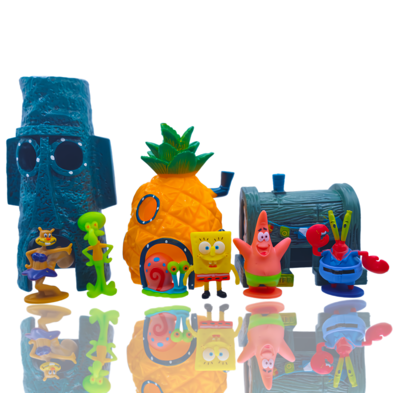 6pcs SpongeBob Fish Tank Decor - Marine Aquarium Decorations recensione e prezzo