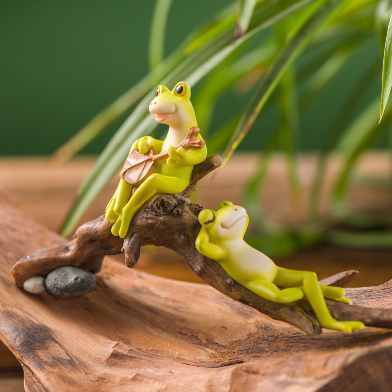 Resin Funny Frog Figurines For - Marine Aquarium Decorations recensione e prezzo