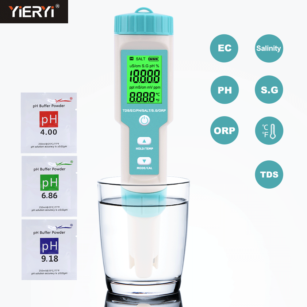 New 7 in 1 PH/TDS/EC/ORP/Salin - Marine Aquarium Water Analyzer recensione e prezzo