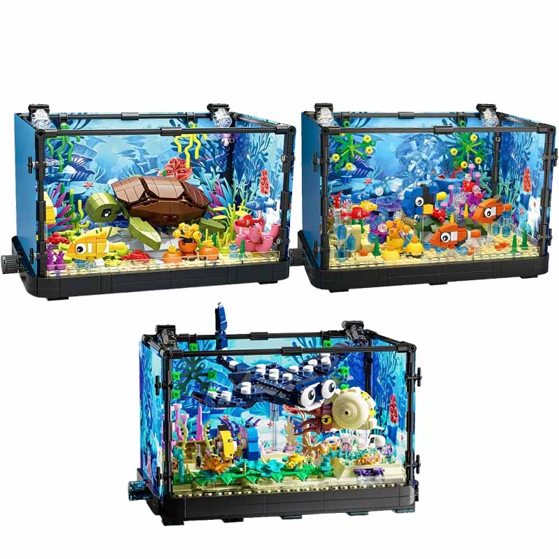 Fish Tank Building Block Set w - Marine Aquarium Decorations recensione e prezzo