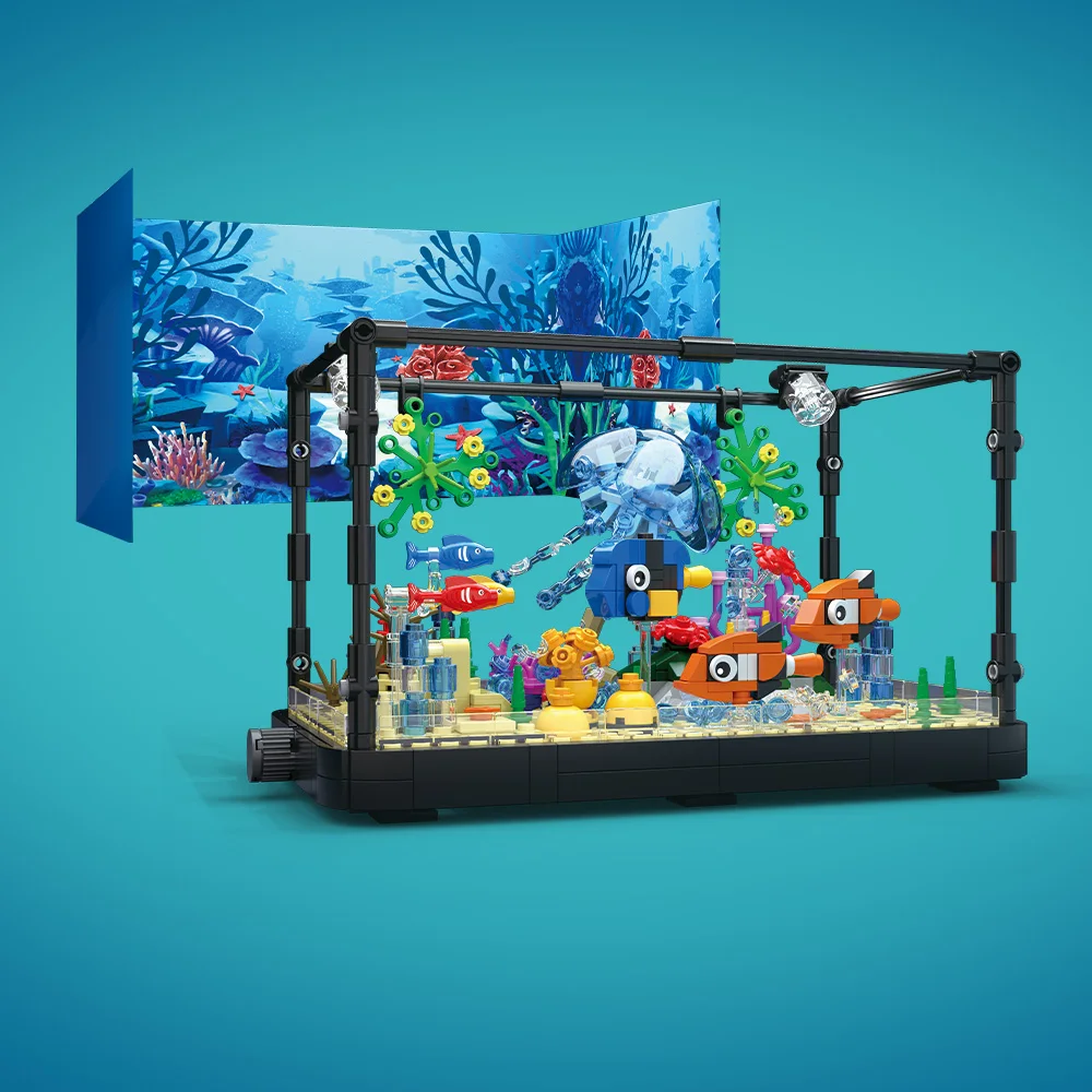 Fish Tank Building Block Set w - Marine Aquarium Decorations recensione e prezzo