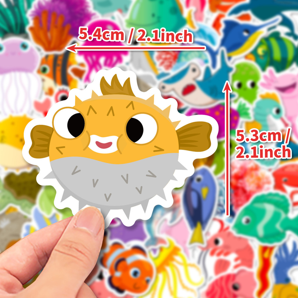 50Pcs Marine Life Stickers Dol - Aquarium And Marine recensione e prezzo