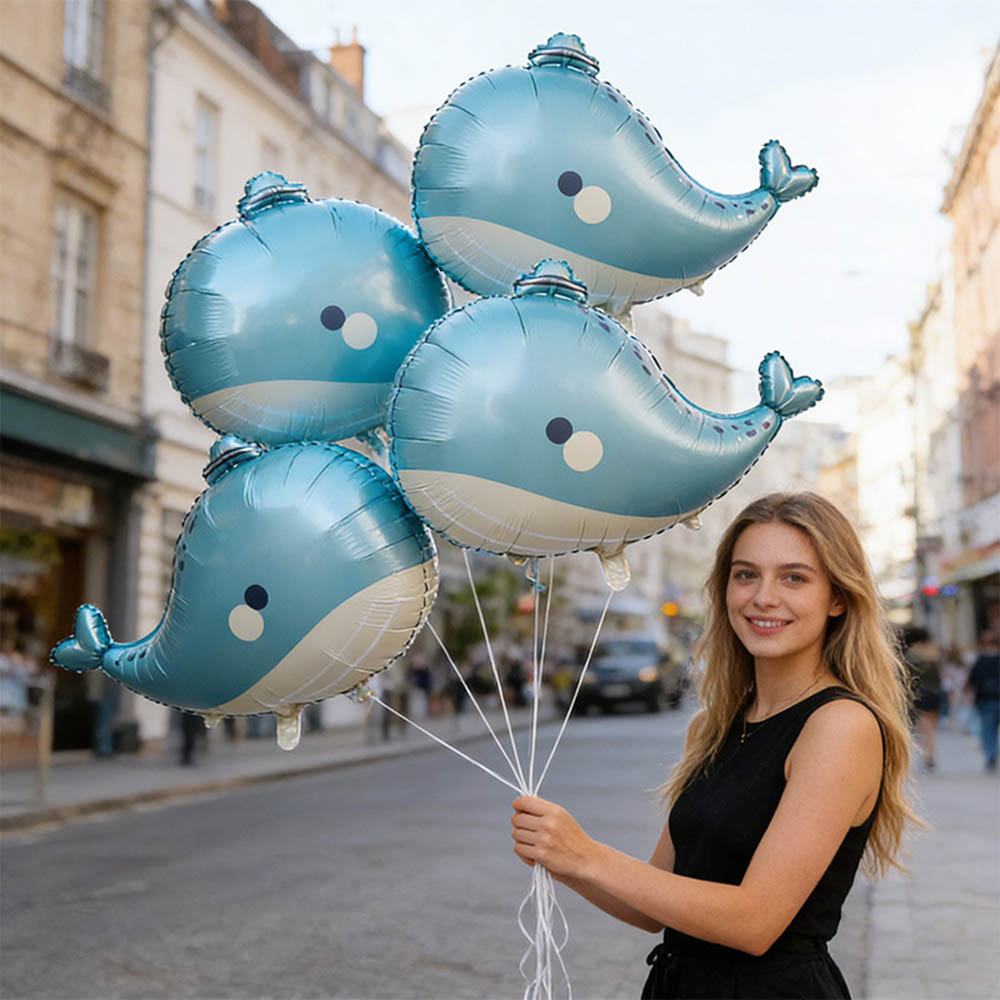 5pcs Cartoon Whale Foil Balloo - Marine Aquarium Decorations recensione e prezzo