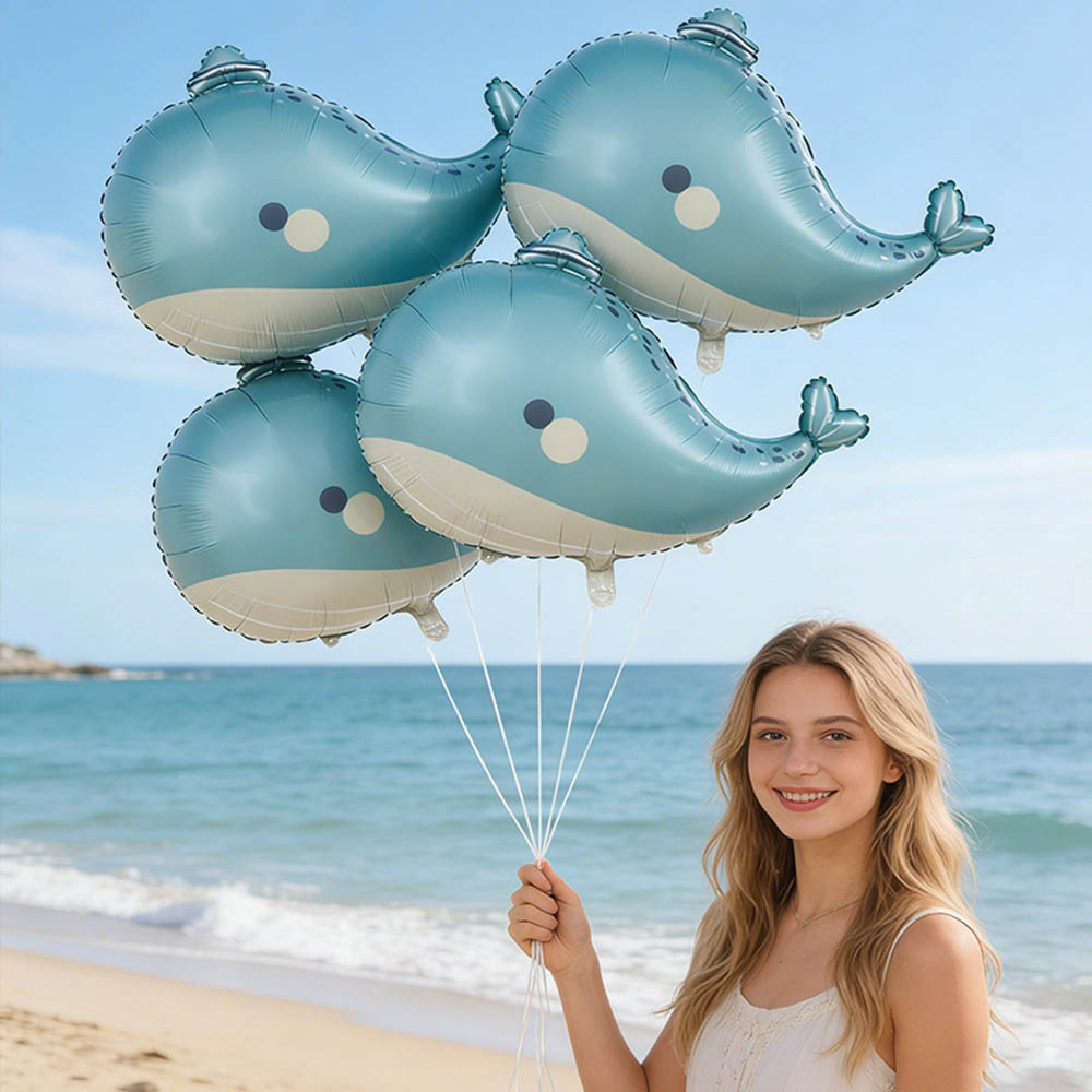 5pcs Cartoon Whale Foil Balloo - Marine Aquarium Decorations recensione e prezzo