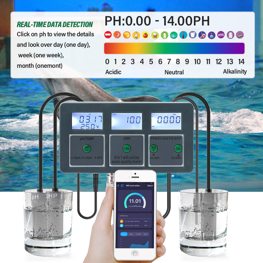Yieryi WiFi Tuya Smart PH ORP  - Marine Aquarium Water Analyzer recensione e prezzo